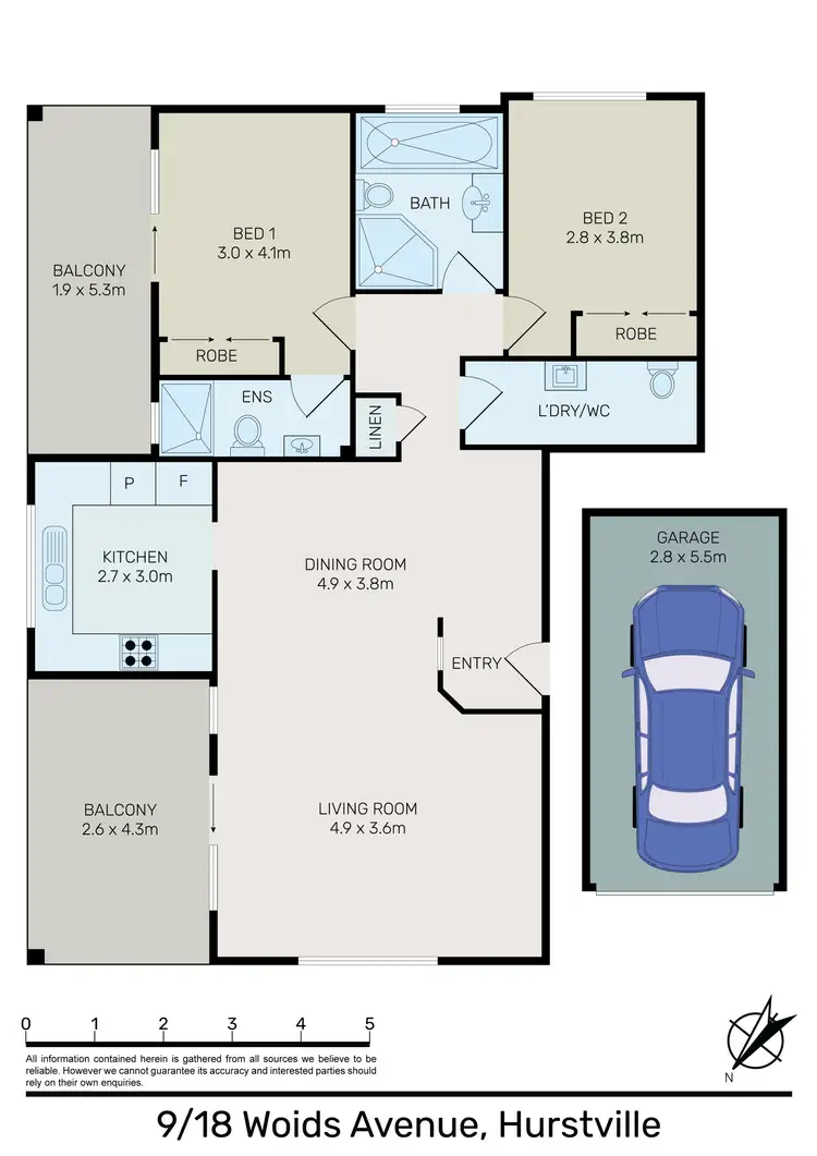 Floorplan of Homely unit listing, 9/18-20 Woids Avenue, Hurstville NSW 2220