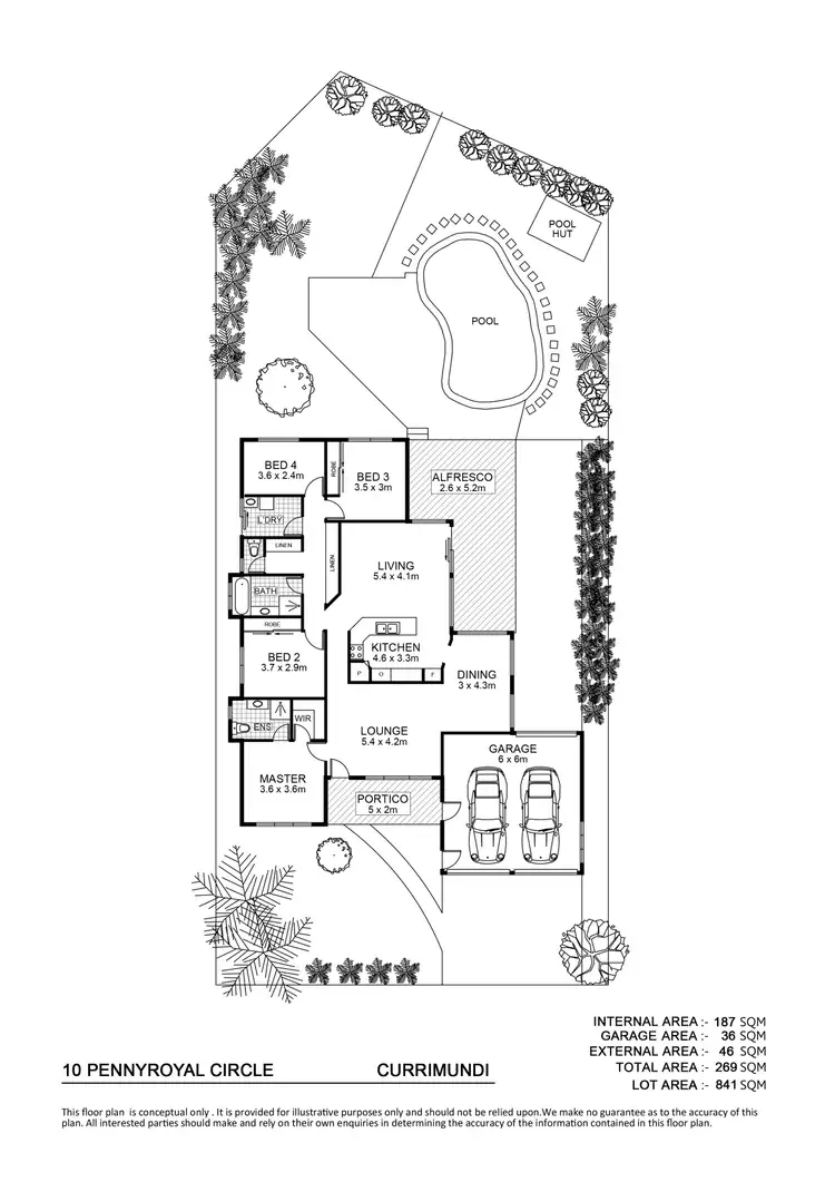 Floorplan of Homely house listing, 10 Pennyroyal Circle, Currimundi QLD 4551