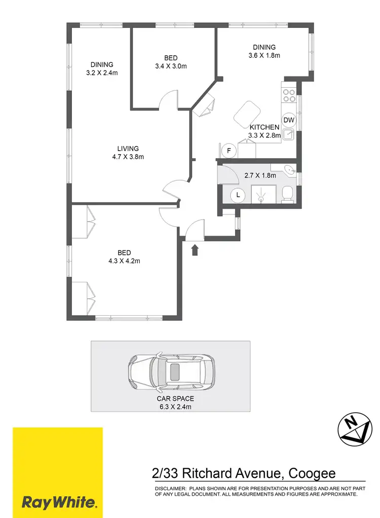 Floorplan of Homely apartment listing, 2/33 Ritchard Avenue, Coogee NSW 2034
