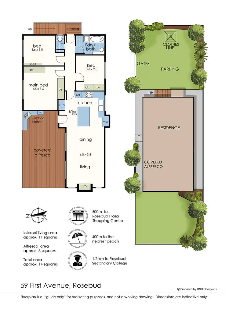 Floorplan of Homely house listing, 59 First Avenue, Rosebud VIC 3939