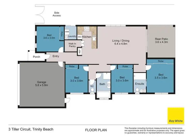 Floorplan of Homely house listing, 3 Tiller Circuit, Trinity Beach QLD 4879
