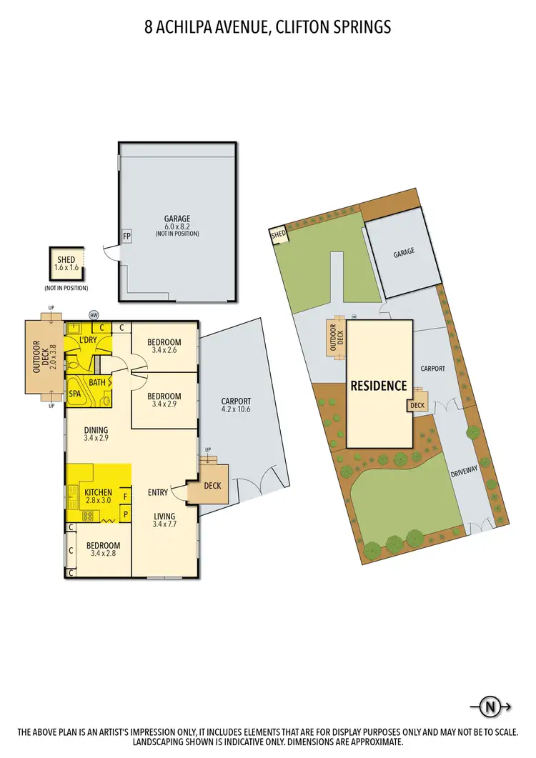 Floorplan of Homely house listing, 8 Achilpa Avenue, Clifton Springs VIC 3222
