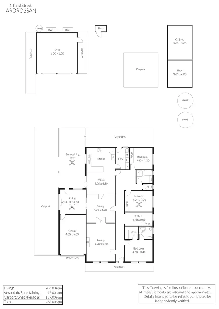 Floorplan of Homely house listing, 6 Third Street, Ardrossan SA 5571