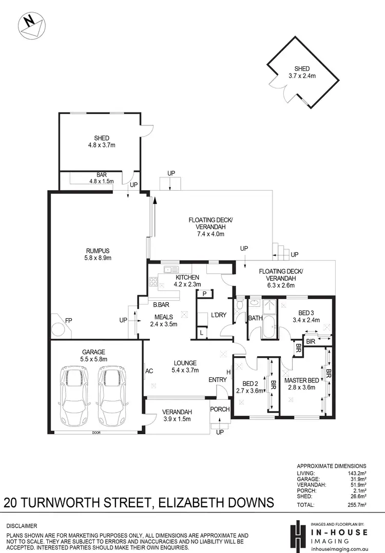 Floorplan of Homely house listing, 20 Turnworth Street, Elizabeth Downs SA 5113