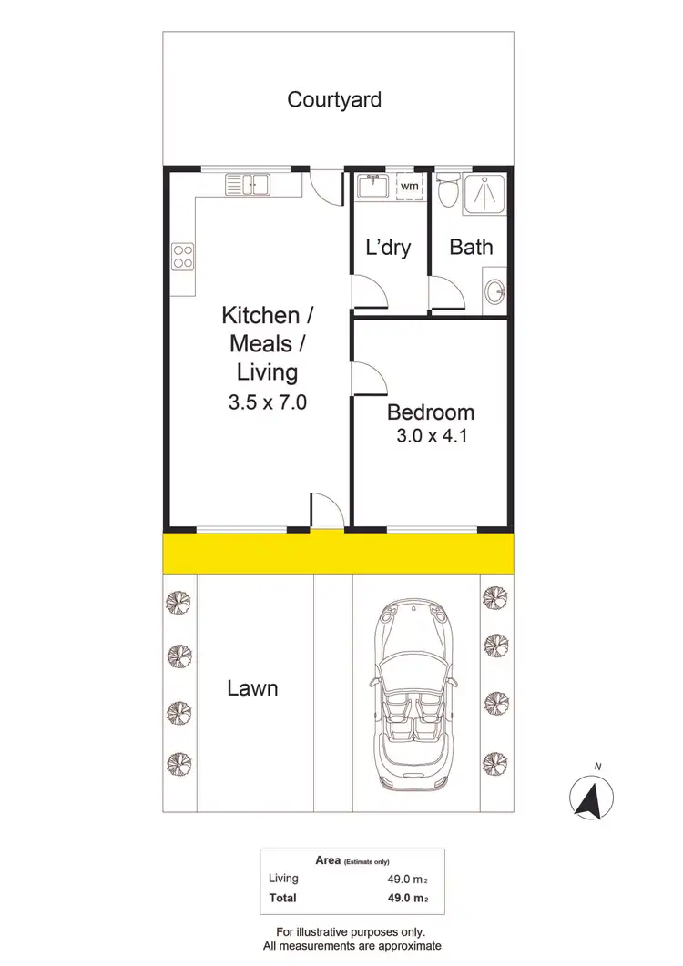 Floorplan of Homely unit listing, 4/15 Hill Avenue, Cumberland Park SA 5041