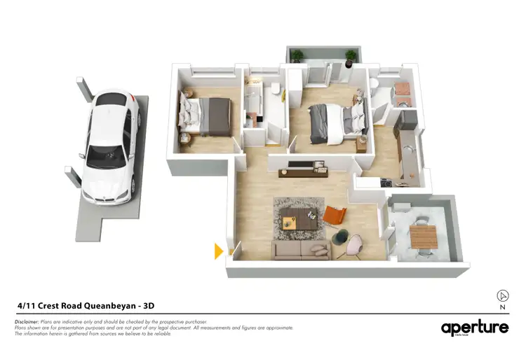 Floorplan of Homely unit listing, 4/11 Crest Road, Crestwood NSW 2620