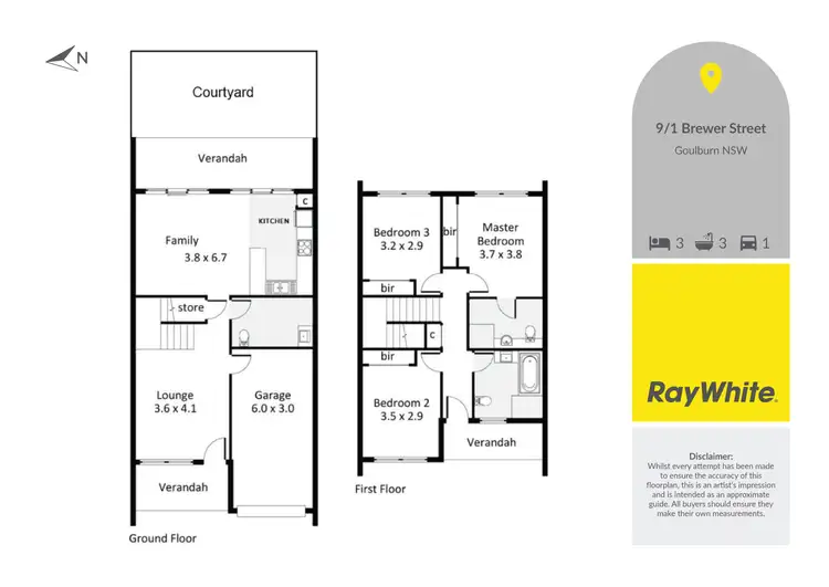 Floorplan of Homely townhouse listing, 9/1 Brewer Street, Goulburn NSW 2580