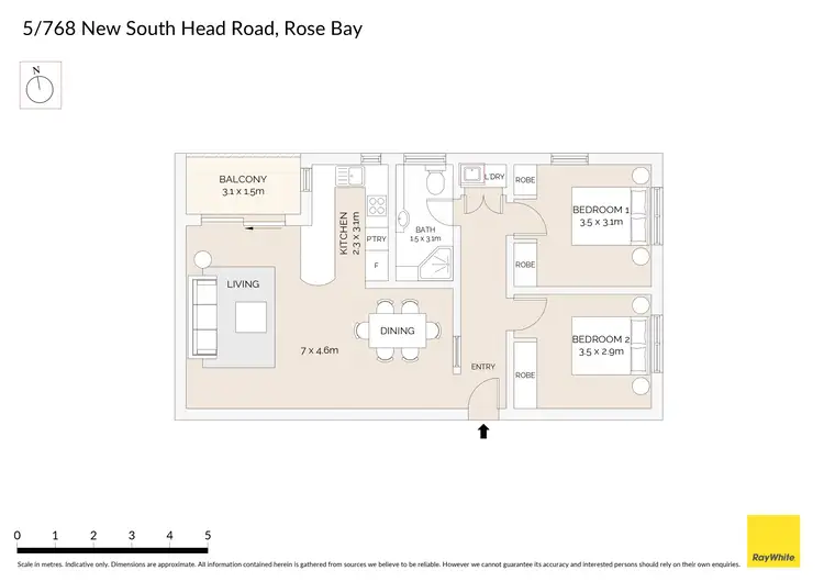 Floorplan of Homely apartment listing, 5/768 New South Head Road, Rose Bay NSW 2029