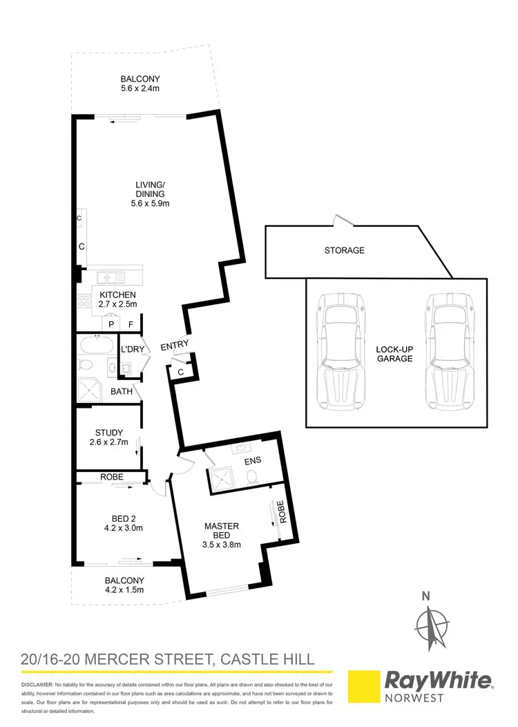 Floorplan of Homely apartment listing, 20/16-20 Mercer Street, Castle Hill NSW 2154