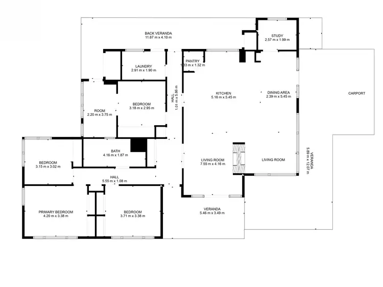 Floorplan of Homely rural property listing, 8151 G V Highway, Trawool VIC 3660