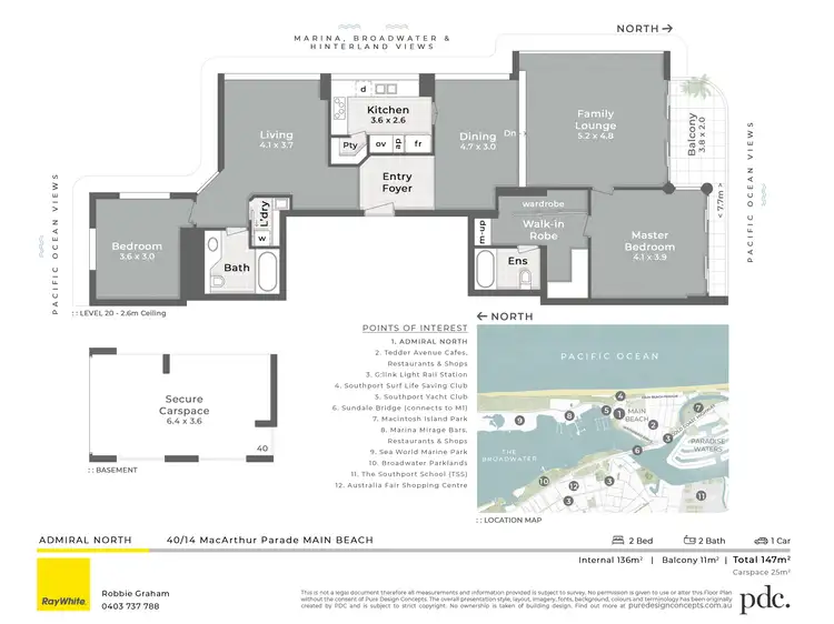 Floorplan of Homely apartment listing, 40/14 MacArthur Parade, Main Beach QLD 4217