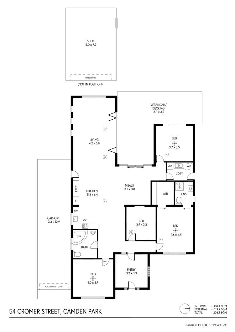 Floorplan of Homely house listing, 54 Cromer Street, Camden Park SA 5038