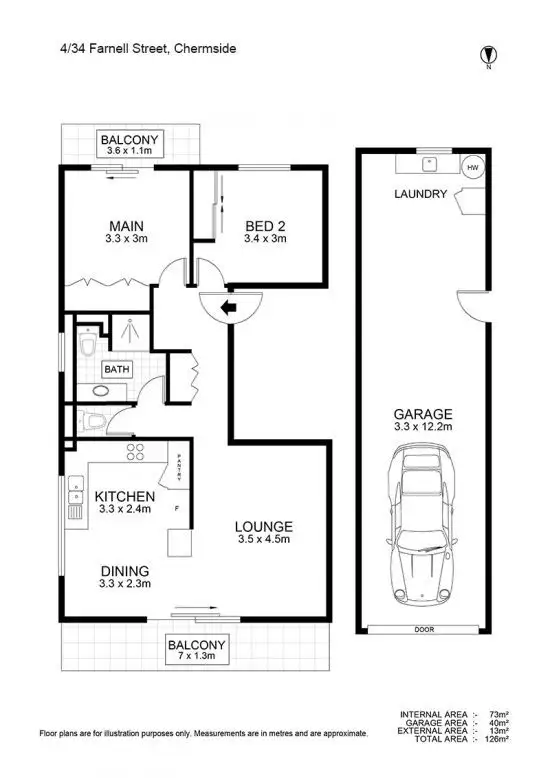 Floorplan of Homely unit listing, 4/34 Farnell Street, Chermside QLD 4032