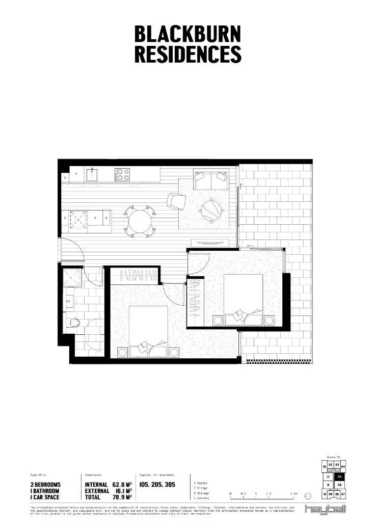 Floorplan of Homely apartment listing, 105/12 Queen Street, Blackburn VIC 3130
