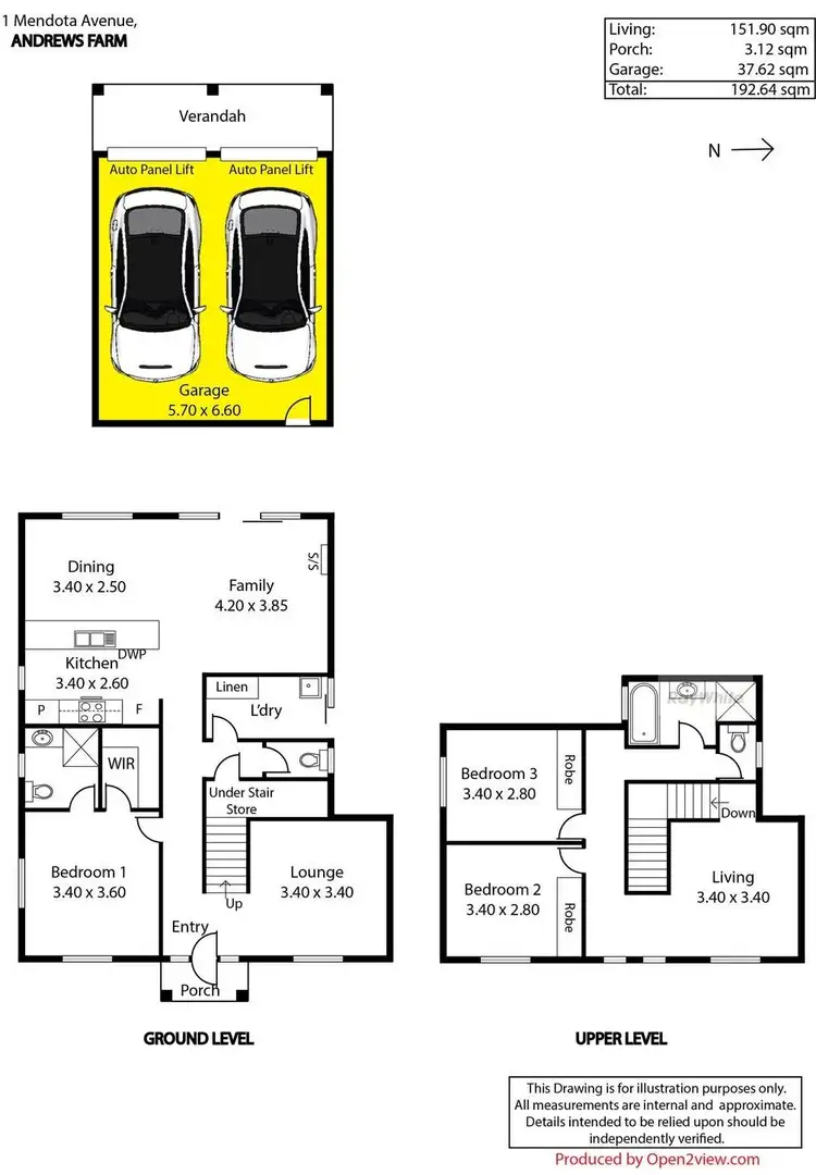 Floorplan of Homely house listing, 1 Mendota Avenue, Andrews Farm SA 5114