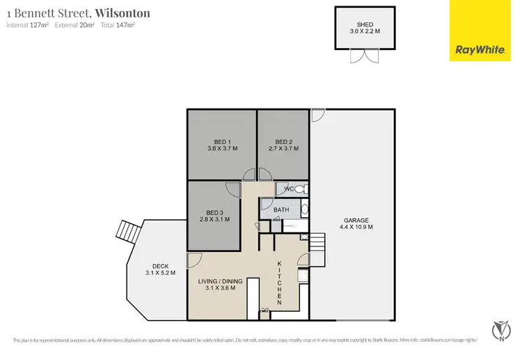 Floorplan of Homely house listing, 1 Bennett Street, Wilsonton QLD 4350