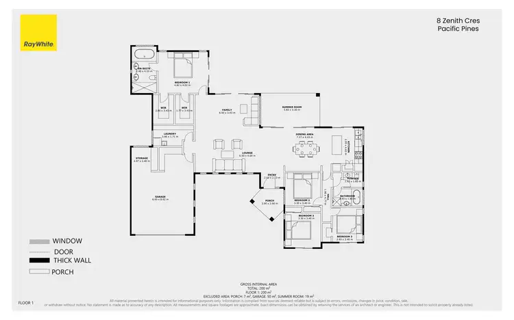 Floorplan of Homely house listing, 8 Zenith Crescent, Pacific Pines QLD 4211