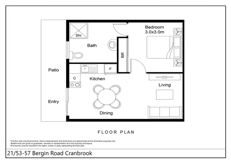 Floorplan of Homely unit listing, 21/53-57 Bergin Road, Cranbrook QLD 4814