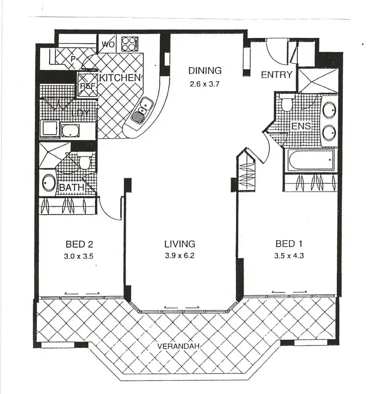 Floorplan of Homely apartment listing, 208/45C Newstead Terrace, Newstead QLD 4006