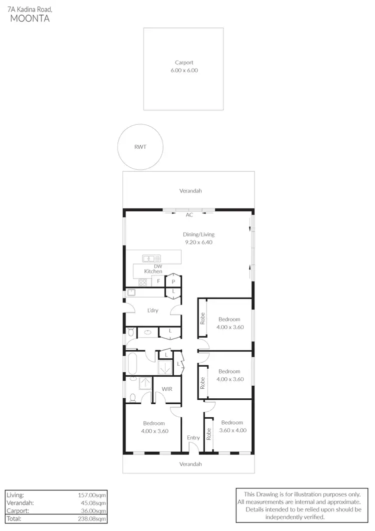 Floorplan of Homely house listing, 7A Kadina Road, Cross Roads SA 5558