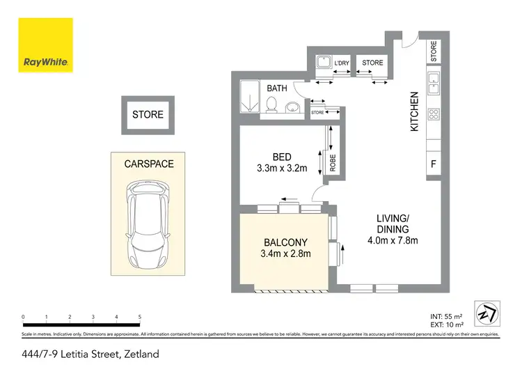 Floorplan of Homely apartment listing, 444/7-9 Letitia Street, Zetland NSW 2017