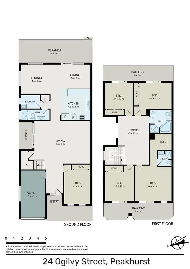 Floorplan of Homely semi-detached listing, 24 Ogilvy Street, Peakhurst NSW 2210