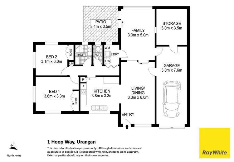 Floorplan of Homely house listing, 1 Hoop Way, Urangan QLD 4655