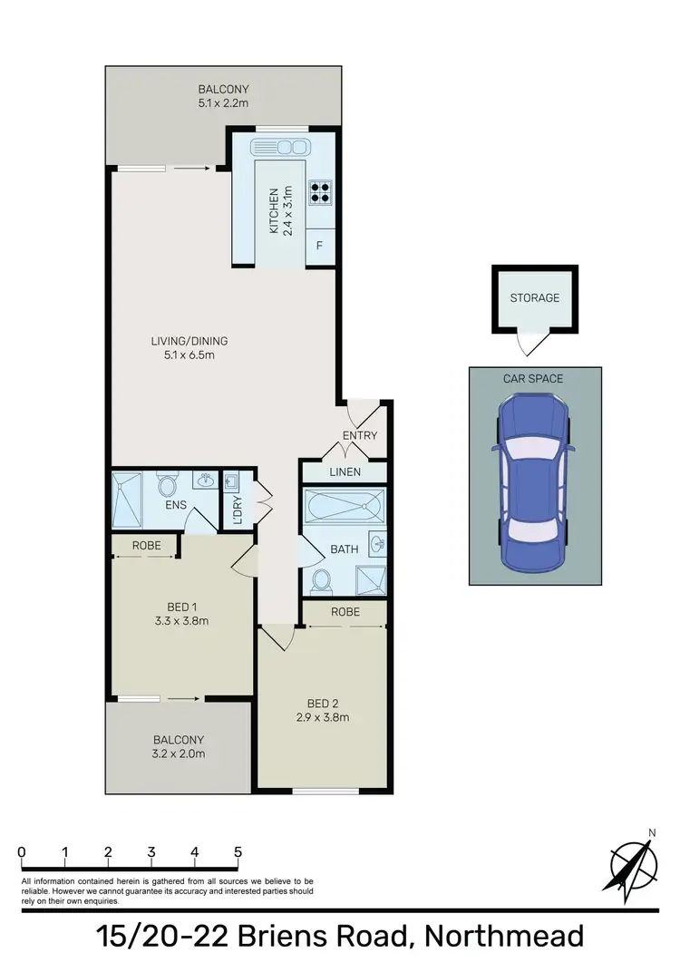Floorplan of Homely apartment listing, 15/20-22 Briens Road, Northmead NSW 2152