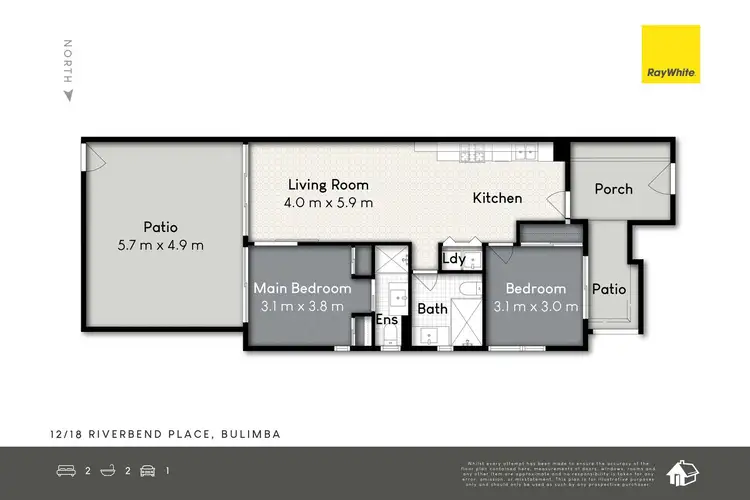 Floorplan of Homely unit listing, 12/18 Riverbend Place, Bulimba QLD 4171