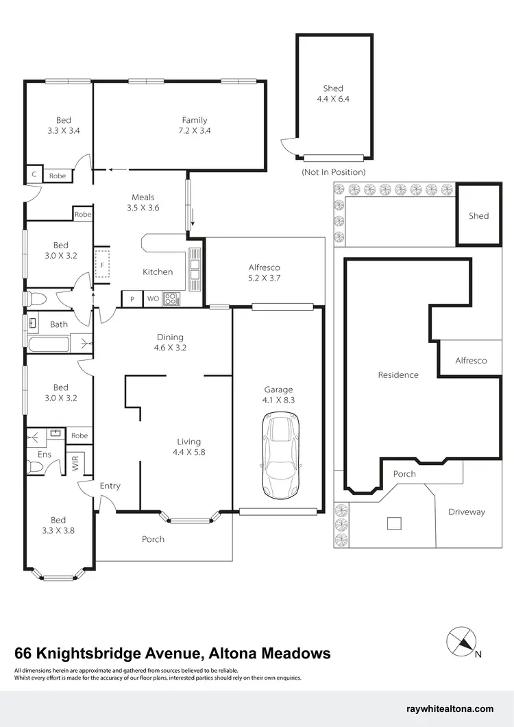 Floorplan of Homely house listing, 66 Knightsbridge Avenue, Altona Meadows VIC 3028