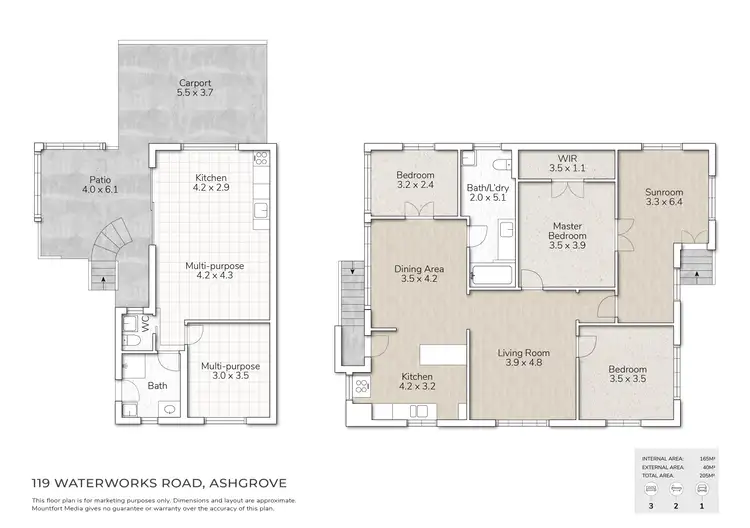 Floorplan of Homely house listing, 119 Waterworks Road, Ashgrove QLD 4060