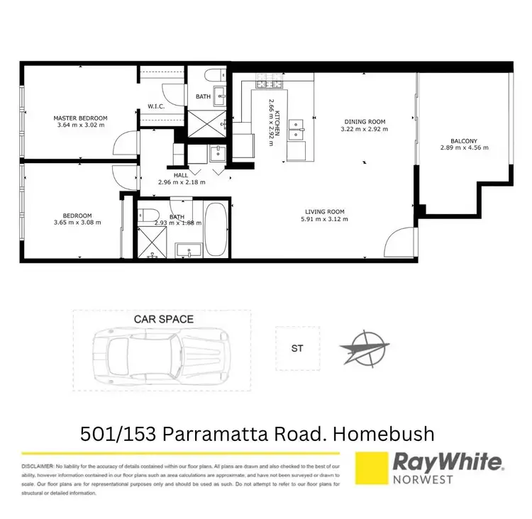 Floorplan of Homely apartment listing, 501/153 Parramatta Road, Homebush NSW 2140