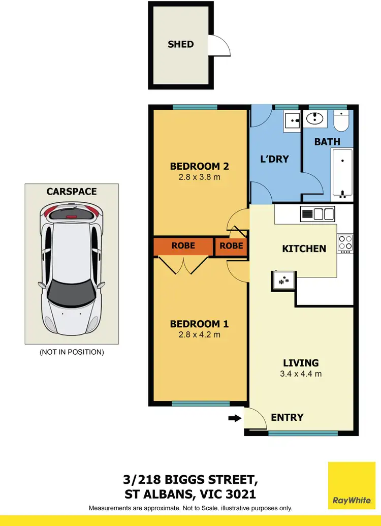 Floorplan of Homely unit listing, 3/218 Biggs Street, St Albans VIC 3021