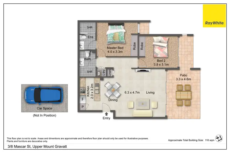 Floorplan of Homely apartment listing, 3/8 Mascar Street, Upper Mount Gravatt QLD 4122