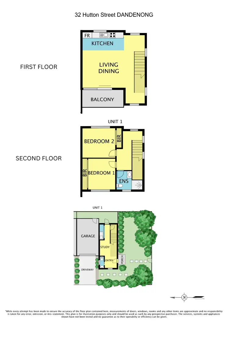 Floorplan of Homely townhouse listing, 32 Hutton Street, Dandenong VIC 3175