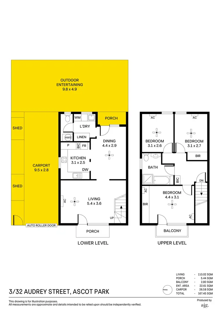 Floorplan of Homely townhouse listing, 3/32 Audrey Street, Ascot Park SA 5043