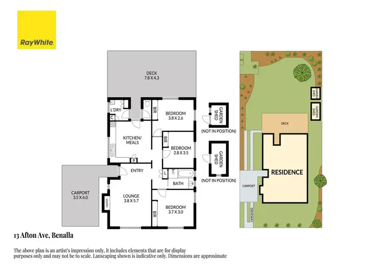 Floorplan of Homely house listing, 13 Afton Avenue, Benalla VIC 3672