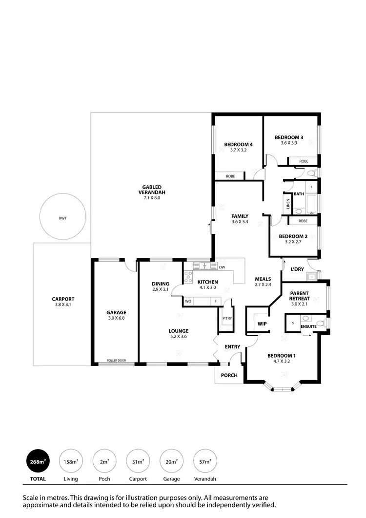 Floorplan of Homely house listing, 18 Hedgerow Drive, Gulfview Heights SA 5096