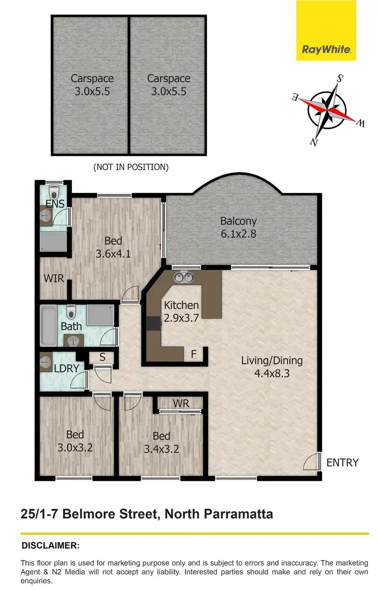 Floorplan of Homely unit listing, 25/1-7 Belmore Street, North Parramatta NSW 2151