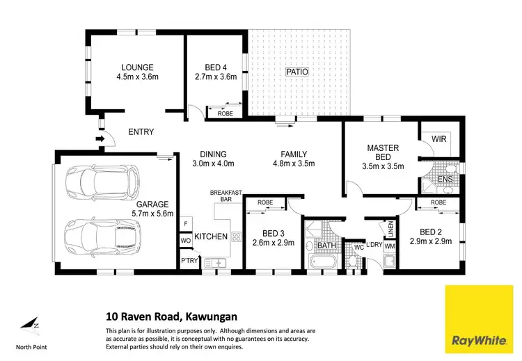 Floorplan of Homely house listing, 10 Raven Road, Kawungan QLD 4655