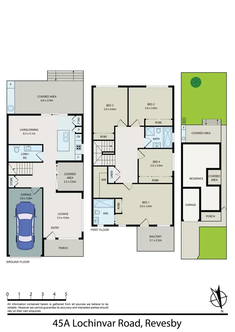Floorplan of Homely semi-detached listing, 45A Lochinvar Road, Revesby NSW 2212