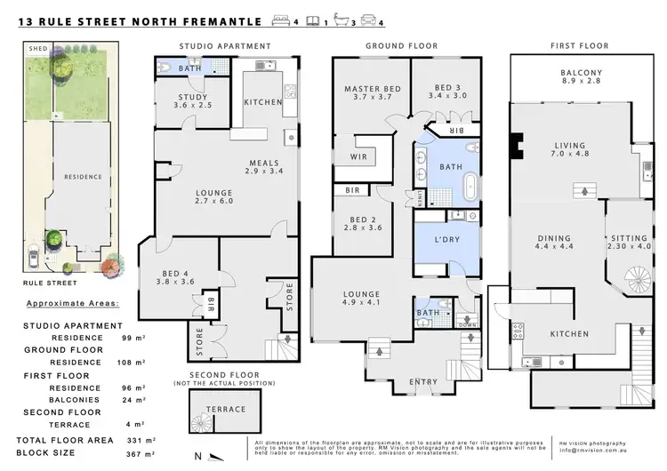 Floorplan of Homely house listing, 13 Rule Street, North Fremantle WA 6159