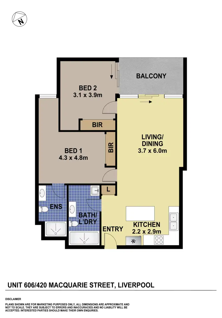 Floorplan of Homely apartment listing, 606/420 Macquarie Street, Liverpool NSW 2170
