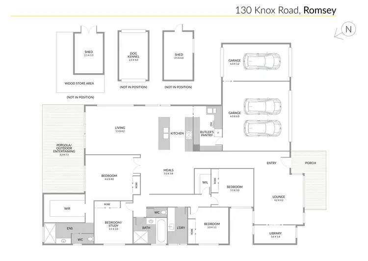 Floorplan of Homely house listing, 130 Knox Road, Romsey VIC 3434