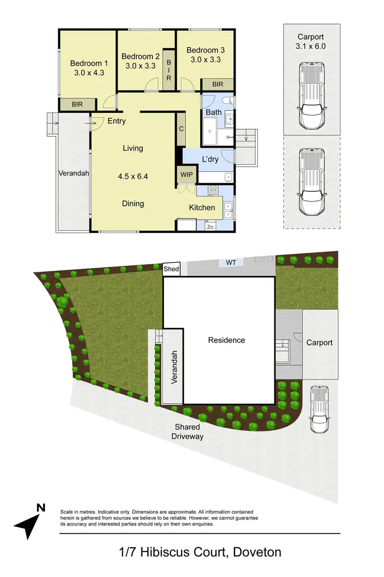Floorplan of Homely unit listing, 1/7 Hibiscus Court, Doveton VIC 3177