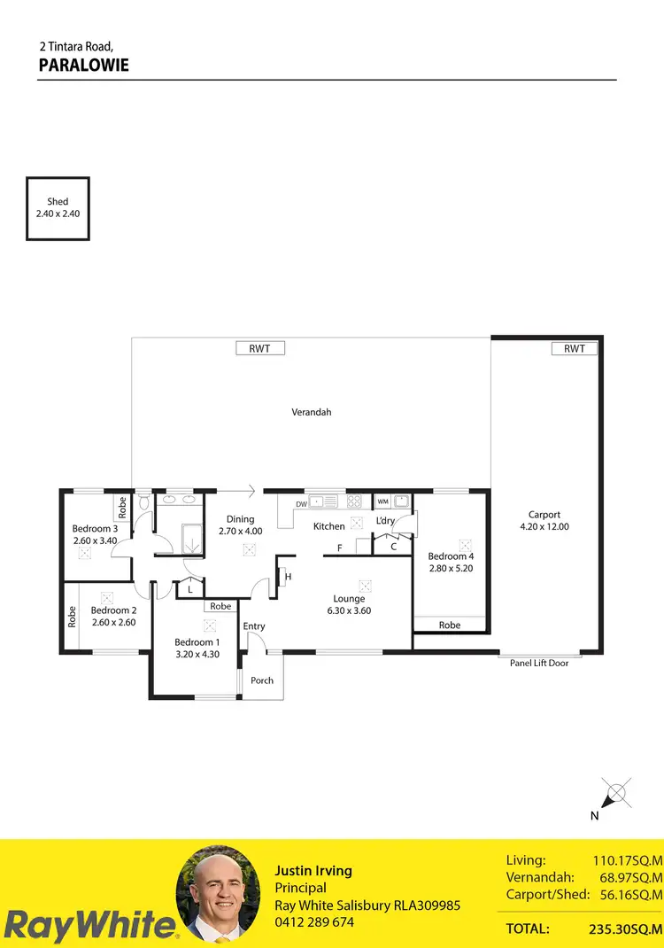 Floorplan of Homely house listing, 2 Tintara Road, Paralowie SA 5108
