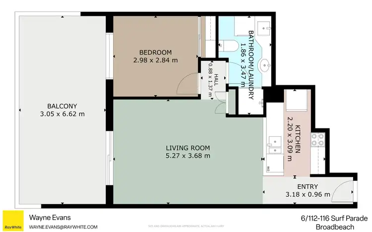 Floorplan of Homely unit listing, 6/112-116 Surf Parade, Broadbeach QLD 4218