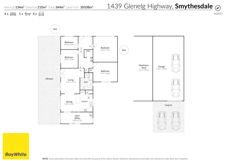 Floorplan of Homely house listing, 1439 Glenelg Highway, Smythesdale VIC 3351