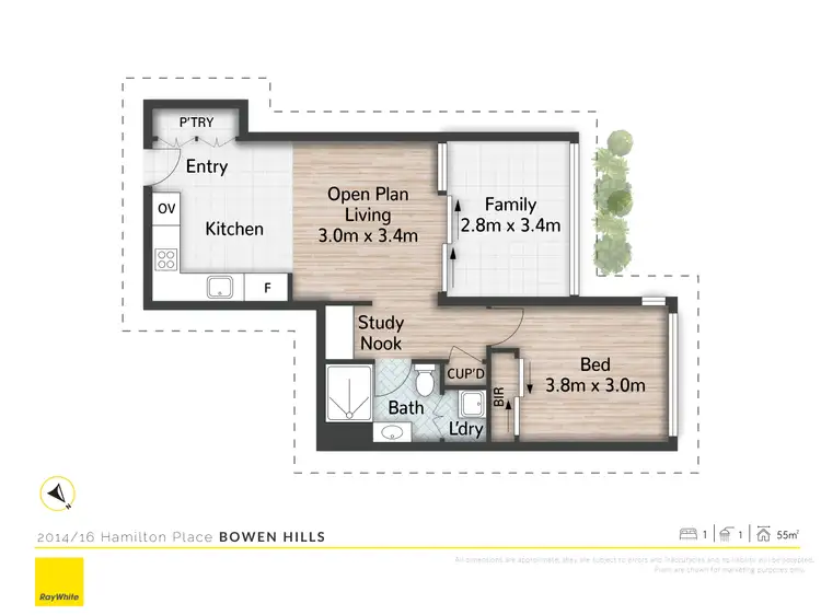 Floorplan of Homely apartment listing, 2014/16 Hamilton Place, Bowen Hills QLD 4006