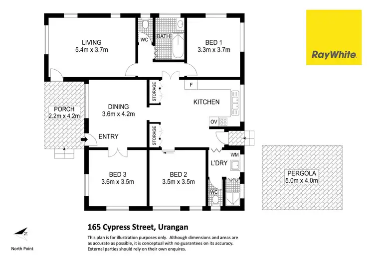 Floorplan of Homely house listing, 165 Cypress Street, Urangan QLD 4655